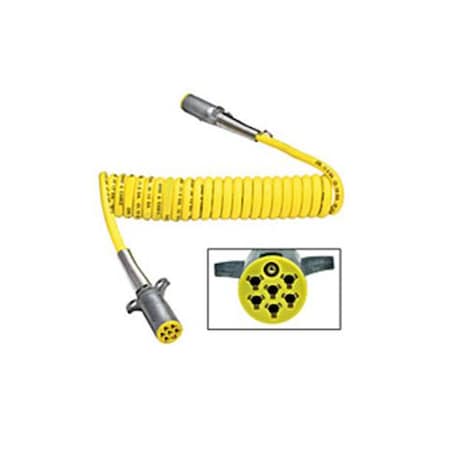 Velvac 7-Way Iso Coiled Cable 12" Lead 12' 590251
